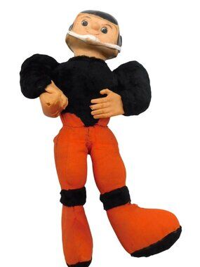 Vintage 1964 ROKO Football Player Doll Rubber Face Cloth Body Toy Germany